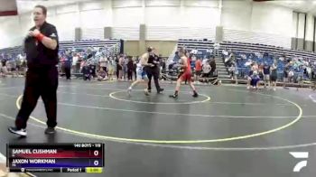 119 lbs Champ. Round 1 - Samuel Cushman, IL vs Jaxon Workman, MI