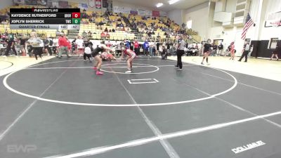 110 lbs Quarterfinal - Kaydence Rutherford, Grove JH Girls vs Joplyn Sherrick, Tahlequah Wrestling Club