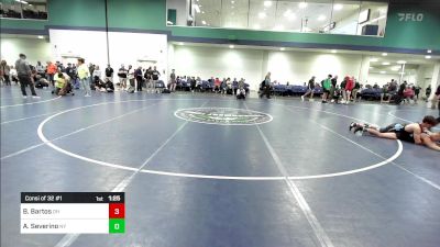 126 lbs Consi Of 32 #1 - Blake Bartos, OH vs Anthony Severino, NY