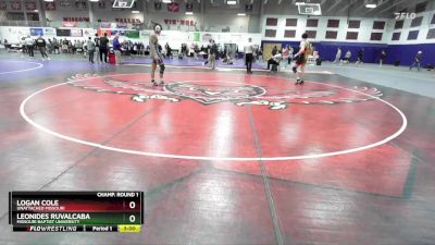 174 lbs Champ. Round 1 - Leonides Ruvalcaba, Missouri Baptist University vs Logan Cole, Unattached Missouri