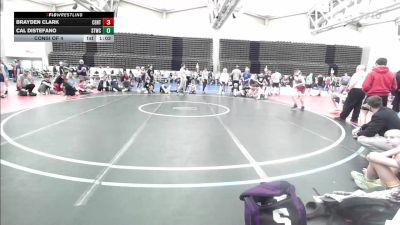 93 lbs Consi Of 4 - Brayden Clark, Centurion MS vs Cal DiStefano, Shore Thing Wave