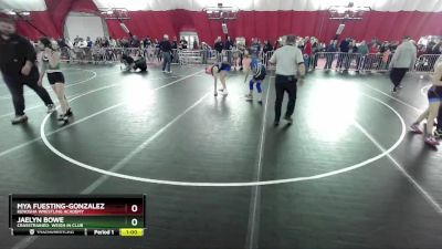 124-127 lbs Round 4 - Jaelyn Bowe, CrassTrained: Weigh In Club vs Mya Fuesting-Gonzalez, Kenosha Wrestling Academy