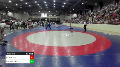 51 lbs Round Of 16 - Gavin Todd, Jackson County Wrestling Club vs Brooks Patterson, Slate Wrestling Academy