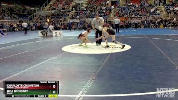 100 lbs Champ. Round 1 - Charlotte Crowston, Pembina County North vs Bria Brossart, Rugby