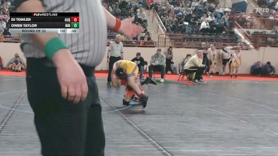 95_B lbs Round Of 32 - Dj Towler, Aliquippa vs Owen Taylor, Indiana