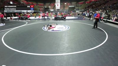 115 lbs Semis - Mia Hennecke, Team Fearless Youth Wrestling vs Olivia Garcia