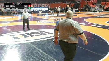 2A 132 lbs Champ. Round 1 - Lucas Forsythe, New Lenox (Providence Catholic) vs Rene Reyna, Bensenville (Fenton)