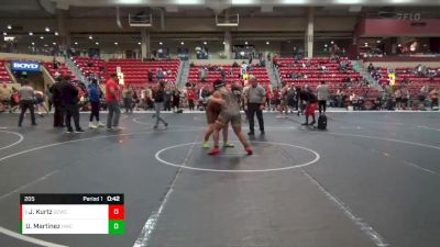 205 lbs 5th Place Match - John Michael Kurtz, Garden City Wrestling Club vs Uvaldo Martinez, Hugoton Wrestling Club