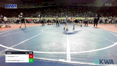 130 lbs Round Of 16 - Cooper Hansen, Cowboy Wrestling Club vs Reid Schneeberger, Newkirk Takedown Club