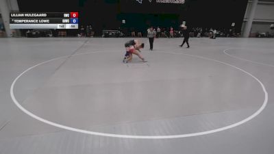 125 lbs Cons. Sub-quarters - Temperance Lowe, Greater Heights Wrestling Club vs Lillian Hulegaard, Ridgefield Wrestling Club