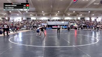 Girls 107 lbs Champ. Round 1 - Reagan Patrum, Riverdale High School vs Lily Shipley, Walker Valley High School