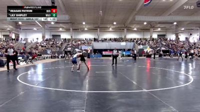 Girls 107 lbs Champ. Round 1 - Reagan Patrum, Riverdale High School vs Lily Shipley, Walker Valley High School