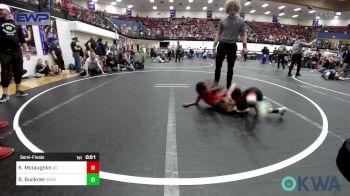 49 lbs Semifinal - Kaiden Mclaughlin, Del City Little League vs Brylen Buckner, Weatherford Youth Wrestling