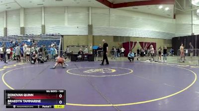 100 lbs Cons. Round 4 - Donovan Quinn, MI vs Braedyn Tammarine, OH