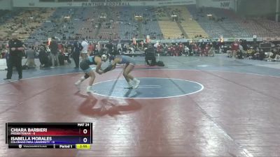 101 lbs Placement Matches (16 Team) - Chiara Barbieri, Presbyterian vs Isabella Morales, Colorado Mesa University