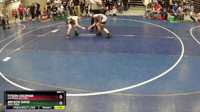 102 lbs 5th Place Match - Bryson Davis, Dove Creek vs Tyson Coleman, Colorado Outlaws