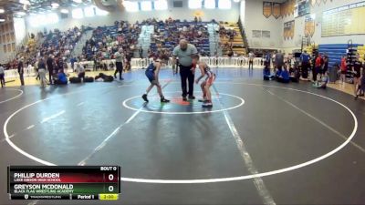 85 lbs Round 2 - Phillip Durden, Lake Gibson High School vs Greyson McDonald, Black Flag Wrestling Academy