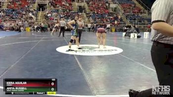 155 lbs Quarterfinal - Amiya Russell, West Fargo United vs Kiera Aguilar, Minot