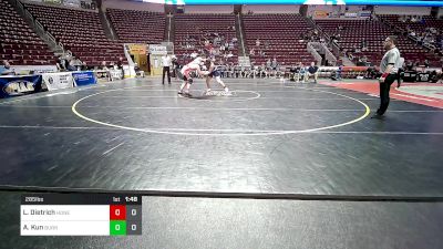 285 lbs Round Of 16 - Logan Dietrich, Honesdale vs Ayden Kun, Burrell