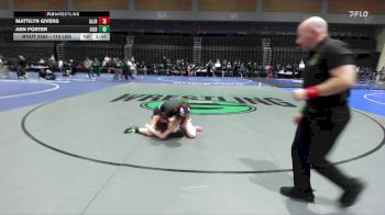 110 lbs Consolation - Mattilyn Givens, Allen vs Ann Porter, Gilroy