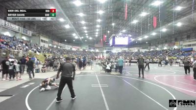 62 lbs Quarterfinal - Sier Del Real, Ridge WC vs Bryer Davis, Dove Creek WC