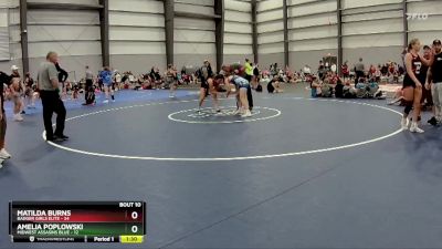 132 lbs Final - Matilda Burns, Badger Girls Elite vs Amelia Poplowski, Midwest Assasins Blue