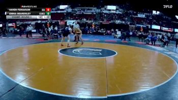 G - 155 lbs Champ. Round 2 - Emika Beardsley, Custer Co. (Miles City) Girls vs Haven Ferguson, Billings Skyview Girls