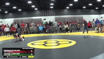 75 lbs Placement Matches (8 Team) - Michael Zuercher, Beast Mode vs Remington Wilson, Fort Hammers