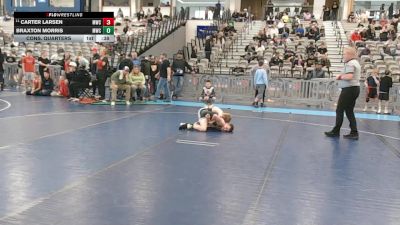 84 lbs Cons. Quarters - Braxton Morris, Midway Wrestling Club vs Carter Larsen, Manti Wrestling Club
