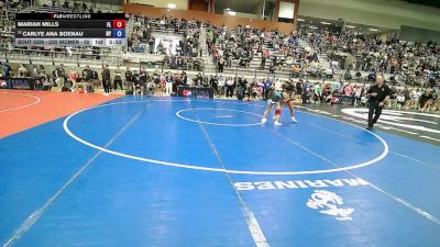 U20 Women - 50 lbs Champ. Round 1 - Mariah Mills, FL vs Carlye Ana Boenau, NY