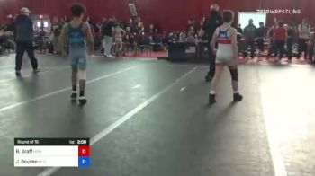 44 kg Round Of 16 - Ryker Graff, Iron Rams Wrestling Club vs Josiah Boyden, Betterman Elite Wrestling