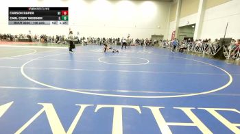 106 lbs Round Of 128 - Carson Raper, NC vs Carl Cody Weidner, IL