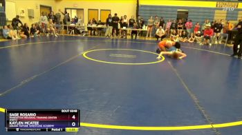 155 lbs Semifinal - Sage Rosario, Manhattan Regional Training Center (MRTC) vs Kaylen McAtee, Girard Matside Wrestling Academy