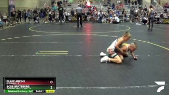 92 lbs Round 4 (6 Team) - Bode Bratsburg, The Funky Singlets Teal vs Blake Adkins, Mi Pitbulls
