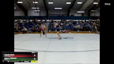 157 lbs Finals (2 Team) - Colin Neal, Centenary vs Brian Bienus, Ithaca