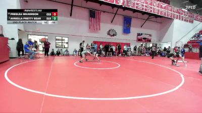 JH 102 lbs 2nd Place Match - Preslea Wilkerson, CARL ALBERT JH vs Avriella Pretty Bear, HARRAH JH