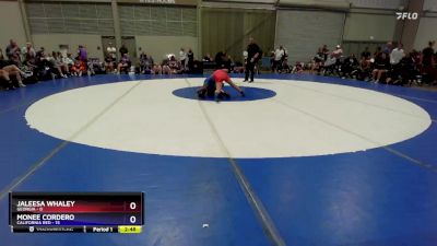 105 lbs Round 3 (6 Team) - Jaleesa Whaley, Georgia vs Monee Cordero, California Red