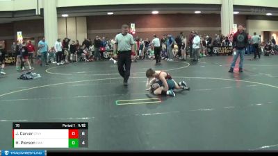 78 lbs Round 5 (6 Team) - Hunter Pierson, Contenders Wrestling Academy Green vs Jeremy Carver, Steel Valley