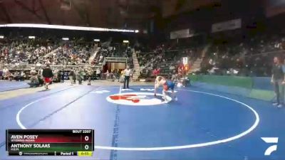 2A-106 lbs Cons. Round 2 - Aven Posey, Wyoming Indian vs Anthony Solaas, H.E.M.