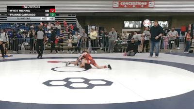 56 lbs Quarters - Wyatt Michael, Contenders Wrestling Academy vs Frankie Carrasco, Cyclones Wrestling & Fitness