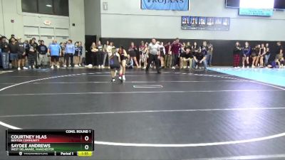 115 lbs Cons. Round 1 - Courtney Hlas, Benton Community vs Saydee Andrews, West Delaware, Manchester