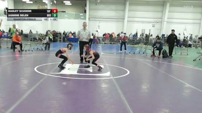 55 lbs Quarterfinal - Hadley Scudere, Top Flight Wr Ac vs Jasmine Belen, Bristol Gladiators