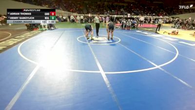 5A Boys 190 lbs Champ. Round 1 - Adrian Thomas, Canby Boys vs Henry Samoylich, West Albany Boys