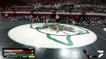 100 lbs Quarters & 1st Wb (16 Team) - Josephine Karlsgodt, Comal Pieper vs Noah Kovach, Azle