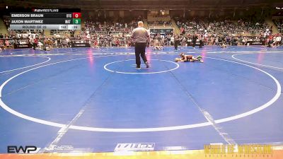 55 lbs Round Of 32 - Emerson Braun, Owasso Takedown Club vs Jaxon Martinez, Mat Rats Rebooted