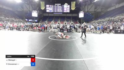 132 lbs Cons 64 #1 - Jaden Weisgal, Florida vs Parker Graveman, South Dakota