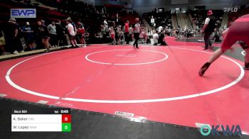 195 lbs Consolation - Aiden Baker, Claremore Wrestling Club vs Waylan Lopez, Skiatook Youth Wrestling