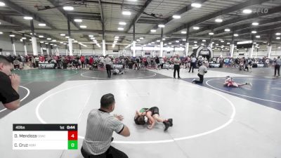 40 lbs Semifinal - Dakota Mendoza, Coachella Valley WC vs Caliyah Cruz, Horizon