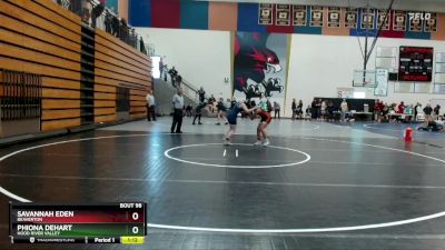 115 lbs Cons. Round 2 - Phiona Dehart, Hood River Valley vs Savannah Eden, Beaverton