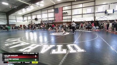 70 lbs Champ. Round 1 - Kyler Haslem, Uintah vs Hunter Natani, Uintah